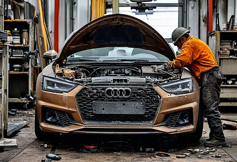 Разборка и сборка передней части автомобиля AUDI Q5